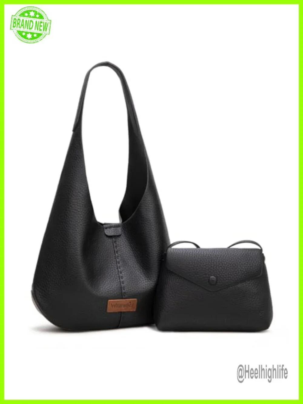 PU Leather Hobo Bag Set with Small Crossbody Purse